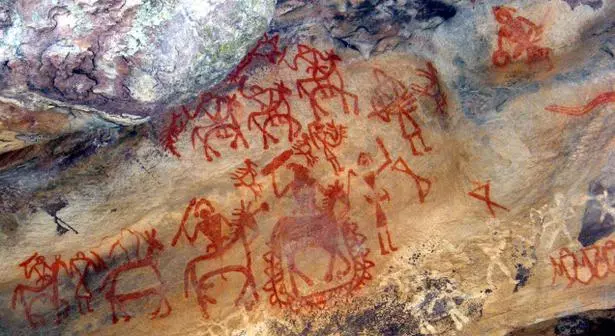 Cave painting bhimbetka